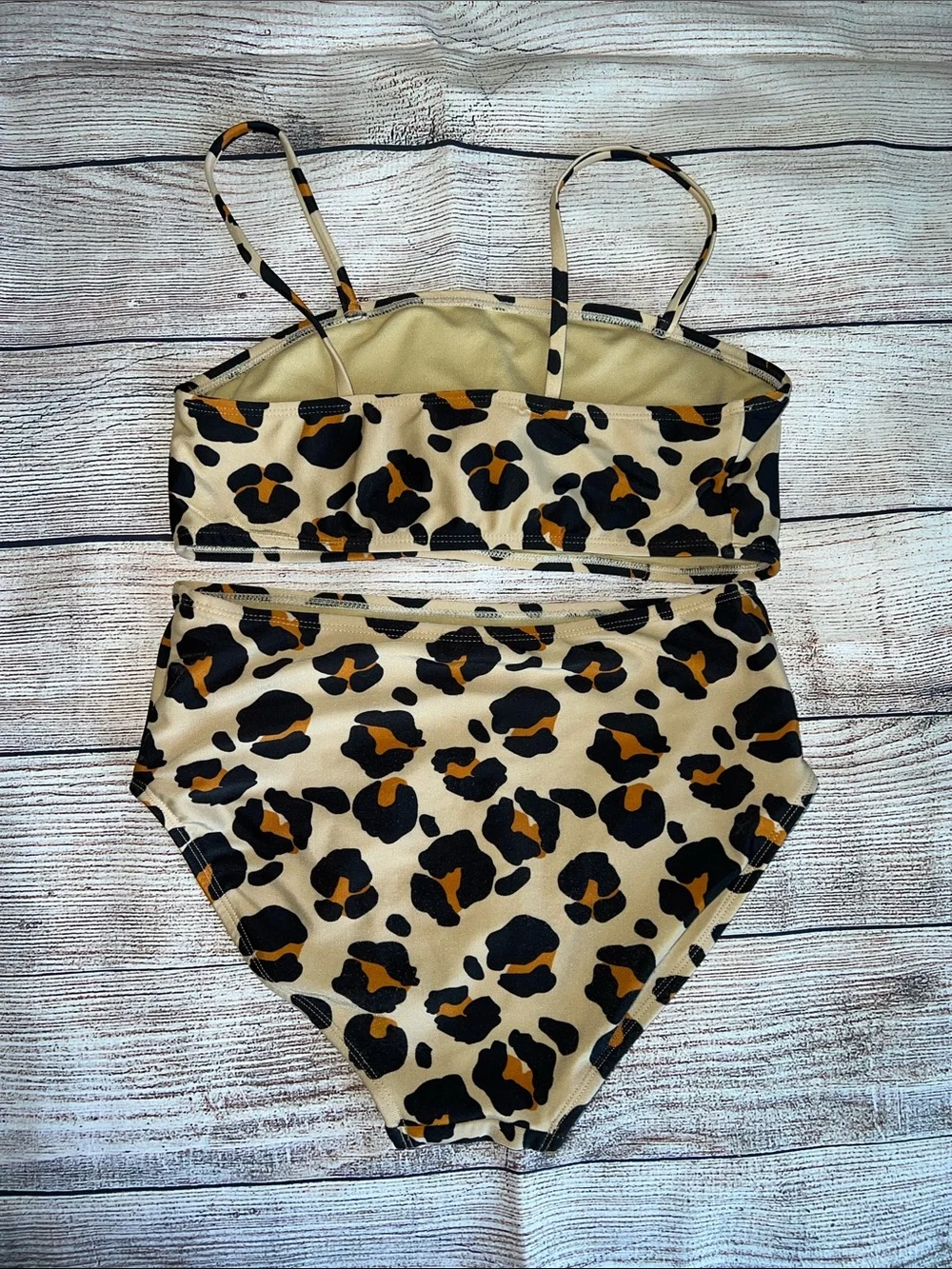 Girls art class Leopard Print High-Waist Bikini